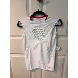 Cabasse Youth Large Padded Protective Body Shirt White Compression Tank
